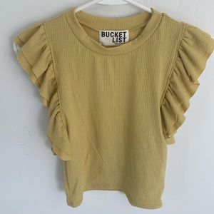 Cute Flutter-Sleeve Shirt